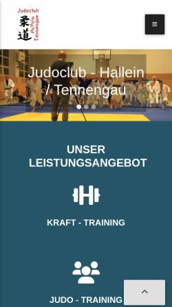 Vorschau der mobilen Webseite www.judo-hallein.at, Judoclub Hallein