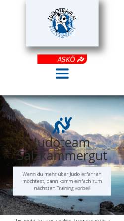 Vorschau der mobilen Webseite www.judoteam.at, Judoteam Salzkammergut