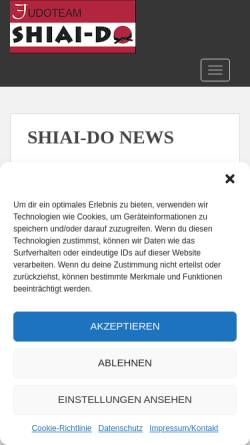 Vorschau der mobilen Webseite www.shiaido.at, Judoteam Shiai-do Wien