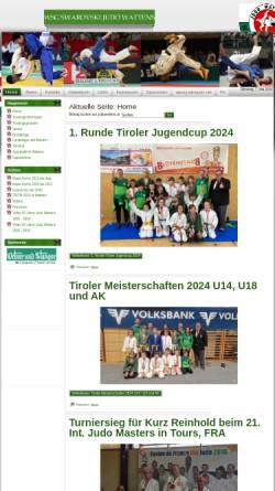 Vorschau der mobilen Webseite www.judowattens.at, WSG Svarovski Wattens