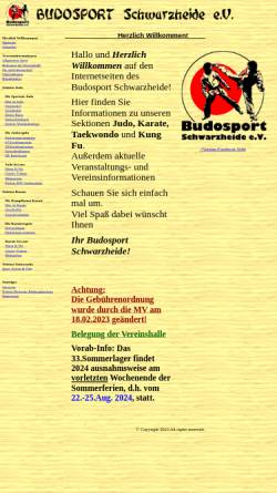 Vorschau der mobilen Webseite www.budosport-schwarzheide.de, Budosport Schwarzheide e.V.