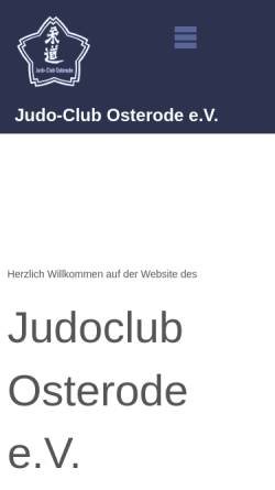 Vorschau der mobilen Webseite www.judoclubosterode.de, Judo-Club Osterode am Harz e.V.