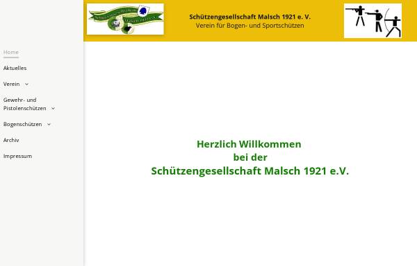 Vorschau von www.sg-malsch.de, Schützengesellschaft Malsch 1921 e.V.