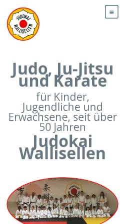 Vorschau der mobilen Webseite www.jkw.ch, Judokai Wallisellen