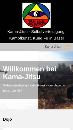 Vorschau der mobilen Webseite www.kama-jitsu.ch, KAMA-Jitsu Schweiz
