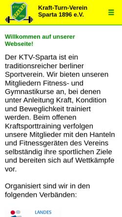 Vorschau der mobilen Webseite ktv-sparta.de, KTV Sparta 1896 e.V.
