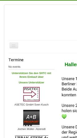 Vorschau der mobilen Webseite www.shtc.de, Spandauer Hockey und Tennisclub - HTC 1910
