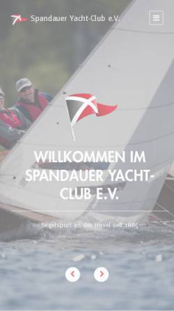 Vorschau der mobilen Webseite www.spyc.de, Spandauer Yacht-Club Berlin e.V.