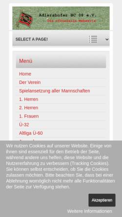 Vorschau der mobilen Webseite www.abc08.de, ABC08 e.V. Berlin - Herrenmannschaft