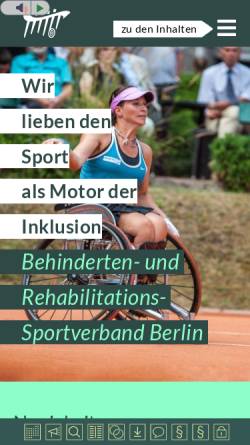 Vorschau der mobilen Webseite www.bsberlin.de, Behinderten-Sportverband Berlin e.V.