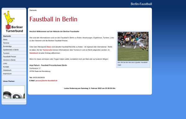 Vorschau von www.berlin-faustball.de, Faustball in Berlin