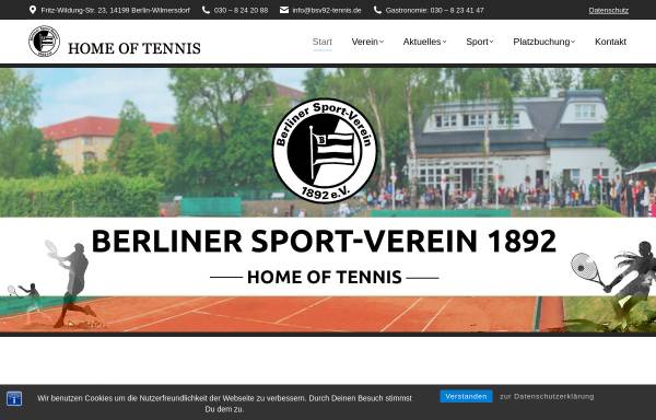 Vorschau von www.bsv92-tennis.de, Berliner Sport-Verein 1892 e.V.