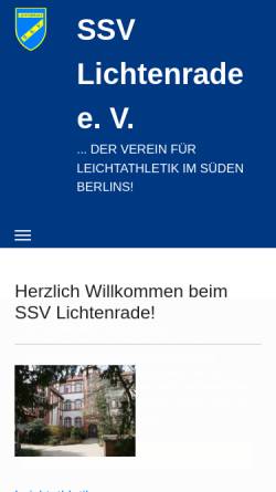 Vorschau der mobilen Webseite www.ssv-lichtenrade.de, SSV Lichtenrade e.V.