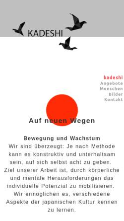 Vorschau der mobilen Webseite kadeshi.de, Berliner Ju-Jutsu Verband e.V.