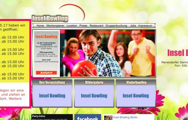Vorschau von www.inselbowling.de, Insel Bowling