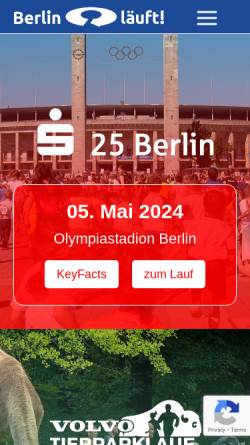 Vorschau der mobilen Webseite berlin-laeuft.de, Berlin läuft!