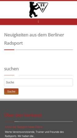 Vorschau der mobilen Webseite brv-radsport.berlin, Berliner Radsport Verband e.V.