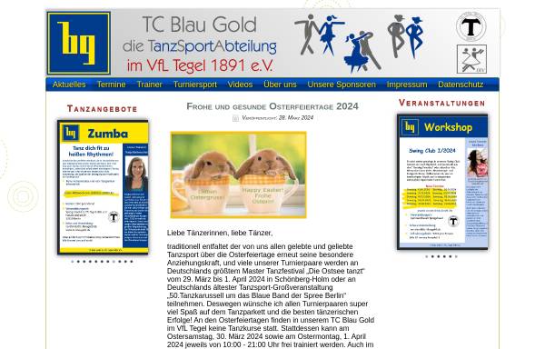 Vorschau von www.tc-blaugold.de, TC Blau Gold im VfL Tegel 1891 e.V.