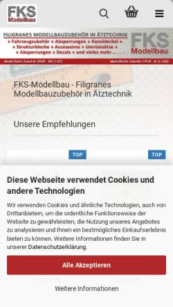 Vorschau der mobilen Webseite www.fks-modellbau.de, FKS-Modellbau, Gerd Gehrmann