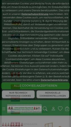 Vorschau der mobilen Webseite www.preiser-figuren.de, Preiser-figuren.de, Modelleisenbahn Center W.Schüler GmbH