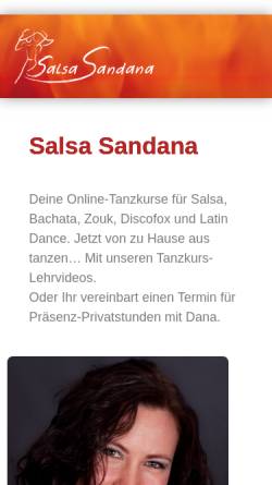 Vorschau der mobilen Webseite www.salsa-sandana.de, Salsa Sandana