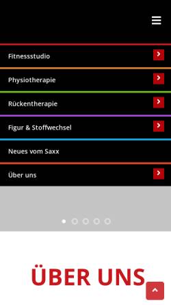 Vorschau der mobilen Webseite www.saxx-fitness.de, SAXX - Fitness