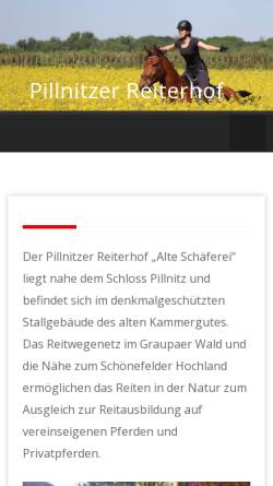 Vorschau der mobilen Webseite pillnitzer-reiterhof.de, Reiterhof Alte Schäferei e.V.