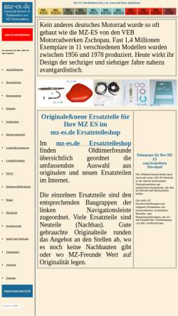 Vorschau der mobilen Webseite www.mz-es.de, mz-es - MZ-Motorrädern