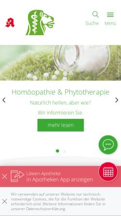 Vorschau der mobilen Webseite www.apotheke-dahlen.de, Löwen-Apotheke Dahlen