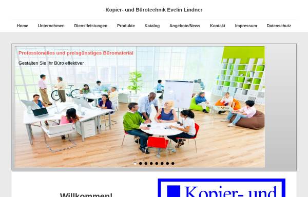 Vorschau von www.buerolindner.de, Kopier- und Bürotechnik Lindner