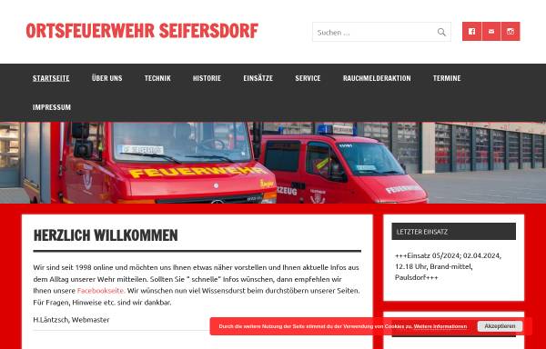 Vorschau von www.feuerwehr-seifersdorf.de, Feuerwehrverein Seifersdorf
