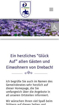 Vorschau der mobilen Webseite gemeinde-drebach.de, Drebach