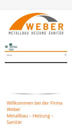 Vorschau der mobilen Webseite www.metallbau-drebach.de, Matthias Weber, Metallbau - Heizungsbau - Installation
