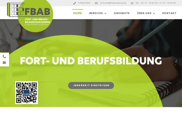 Vorschau von www.fbab-bildung.de, Fort- und Berufsbildungsakademie GmbH