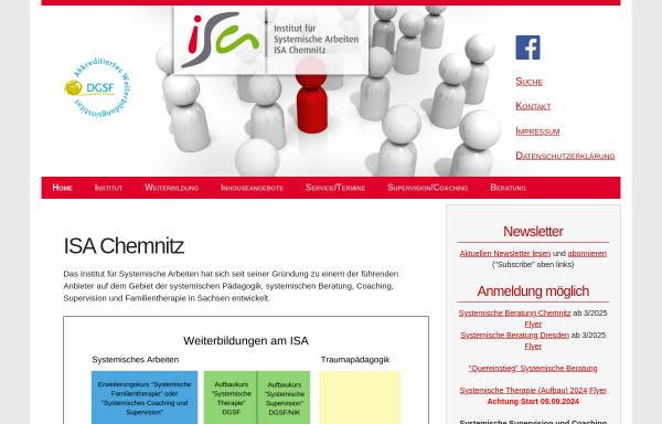 Vorschau von www.isa-chemnitz.de, Institut für Systemische Arbeiten