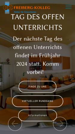 Vorschau der mobilen Webseite freiberg-kolleg.de, Freiberg-Kolleg