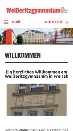 Vorschau der mobilen Webseite weisseritzgymnasium.de, Weißeritzgymnasium (Deuben)