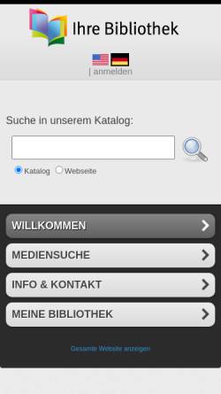 Vorschau der mobilen Webseite www.bibliothek.glauchau.de, Stadt- und Kreisbibliothek
