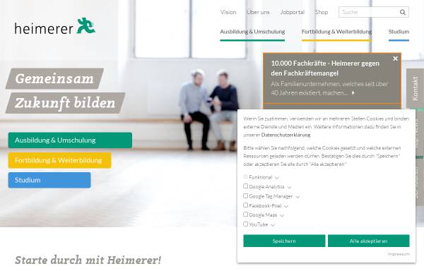 Vorschau von www.heimerer.de, Heimerer Schulen