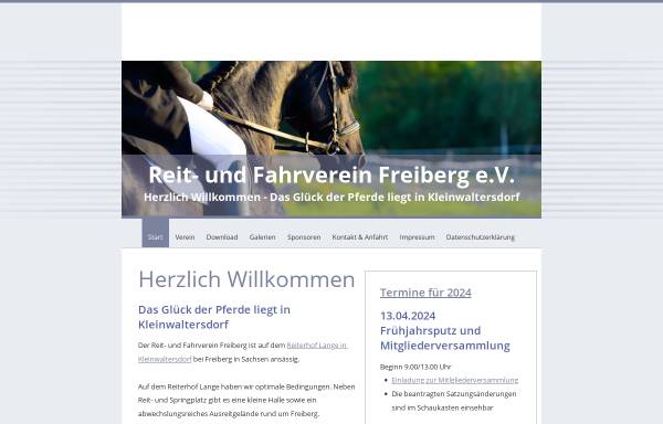 Vorschau von www.reit-und-fahrverein-freiberg.de, Reit- und Fahrverein Freiberg e.V.