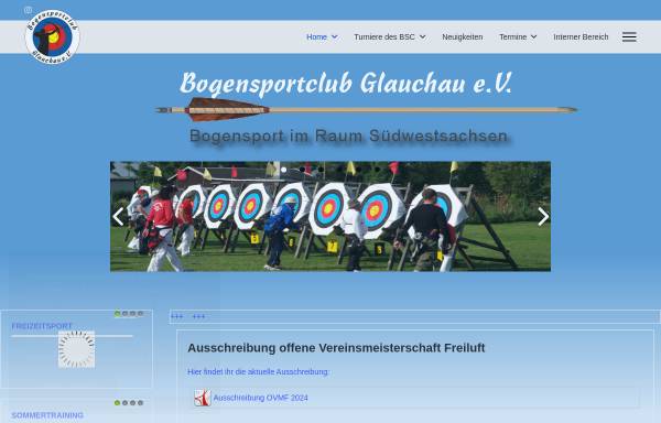 Vorschau von www.the-bowmen.de, Bogensportclub Glauchau e.V.