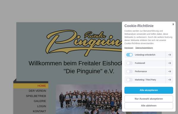 Vorschau von www.freitalerec.de, Eishockeyclub Die Pinguine
