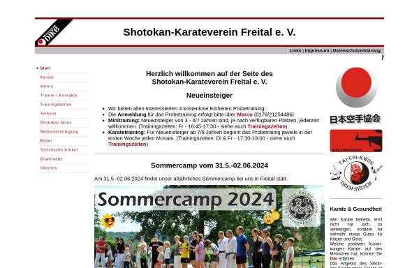 Vorschau von www.shotokan-freital.de, Shotokan Karateverein Freital e.V.