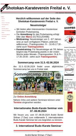 Vorschau der mobilen Webseite www.shotokan-freital.de, Shotokan Karateverein Freital e.V.