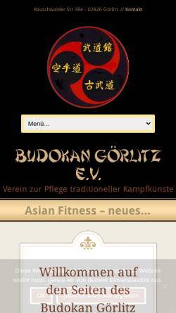 Vorschau der mobilen Webseite www.budokan-goerlitz-ev.de, Budokan Görlitz e.V.- Verein zu Pflege traditioneller Kampfkünste