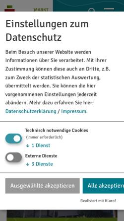 Vorschau der mobilen Webseite www.titting.de, Marktgemeinde Titting