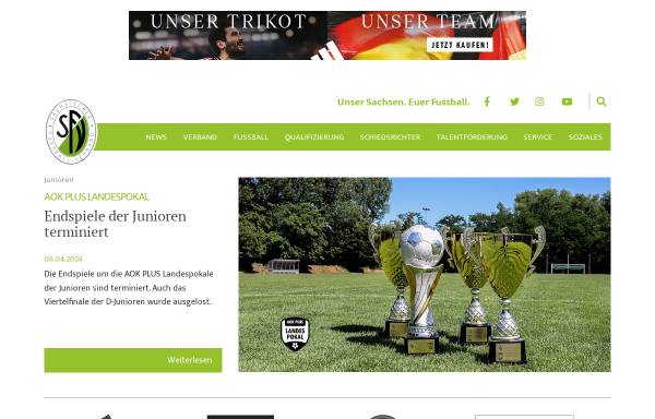 Vorschau von www.sfv-online.de, Sächsischer Fußball-Verband