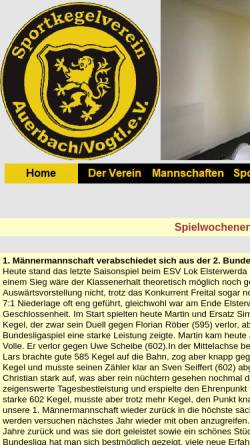 Vorschau der mobilen Webseite www.sportkegeln-auerbach.info, Fortuna Auerbach/Vogtland e.V.