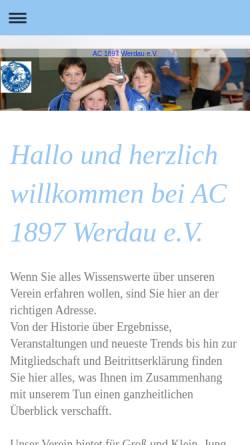Vorschau der mobilen Webseite www.ac1897werdau.de, AC 1897 Werdau e.V.
