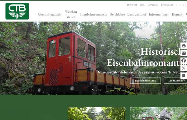 Vorschau von www.chemnitztalbahn.de, Eisenbahnfreunde Chemnitztal e.V.